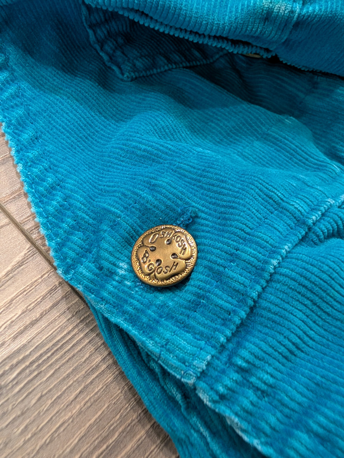 90s Youth Solid Blue Osh Kosh Corduroy Overalls