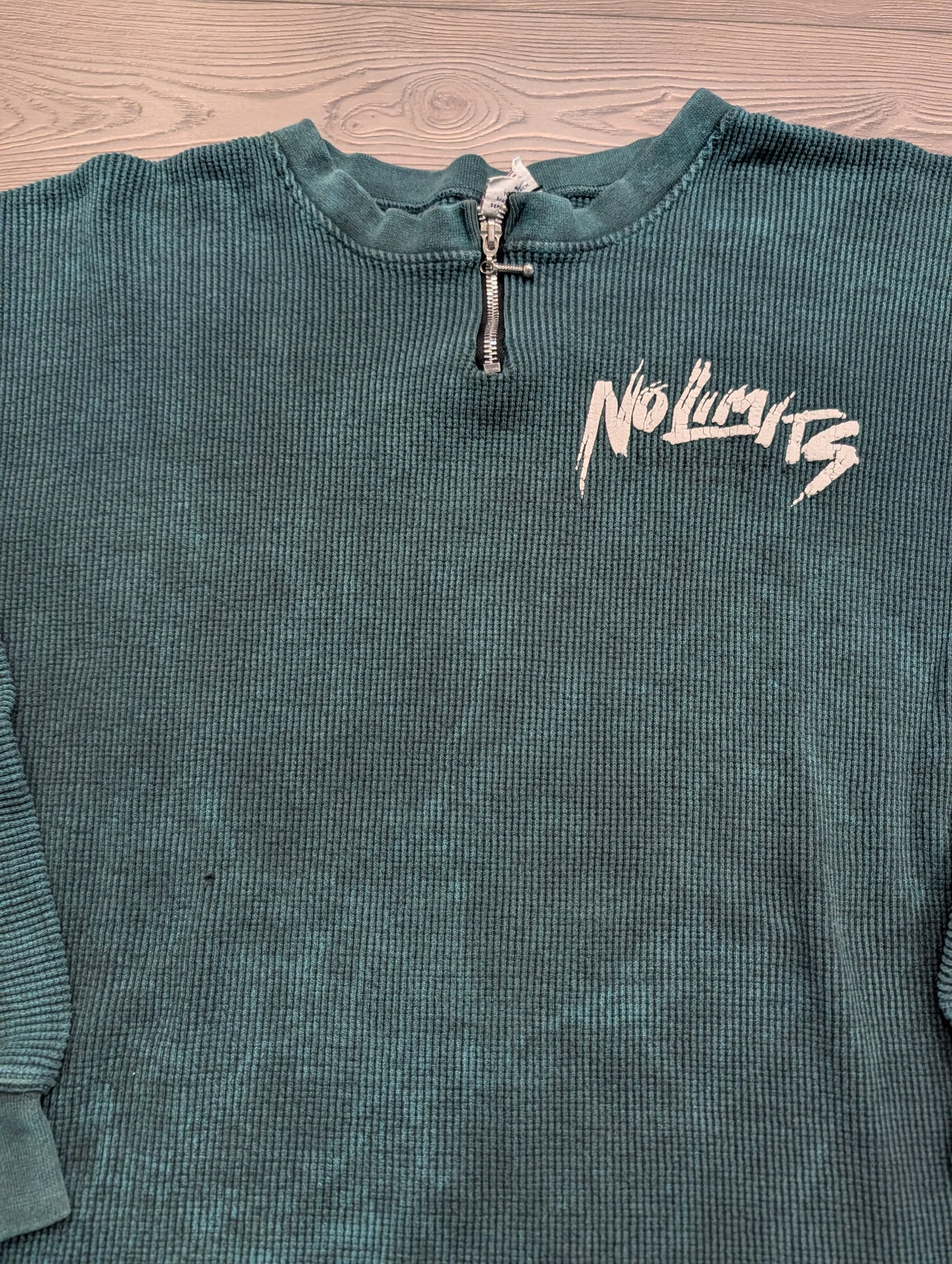 90s No Limits Pullover Thermal Knit Shirt