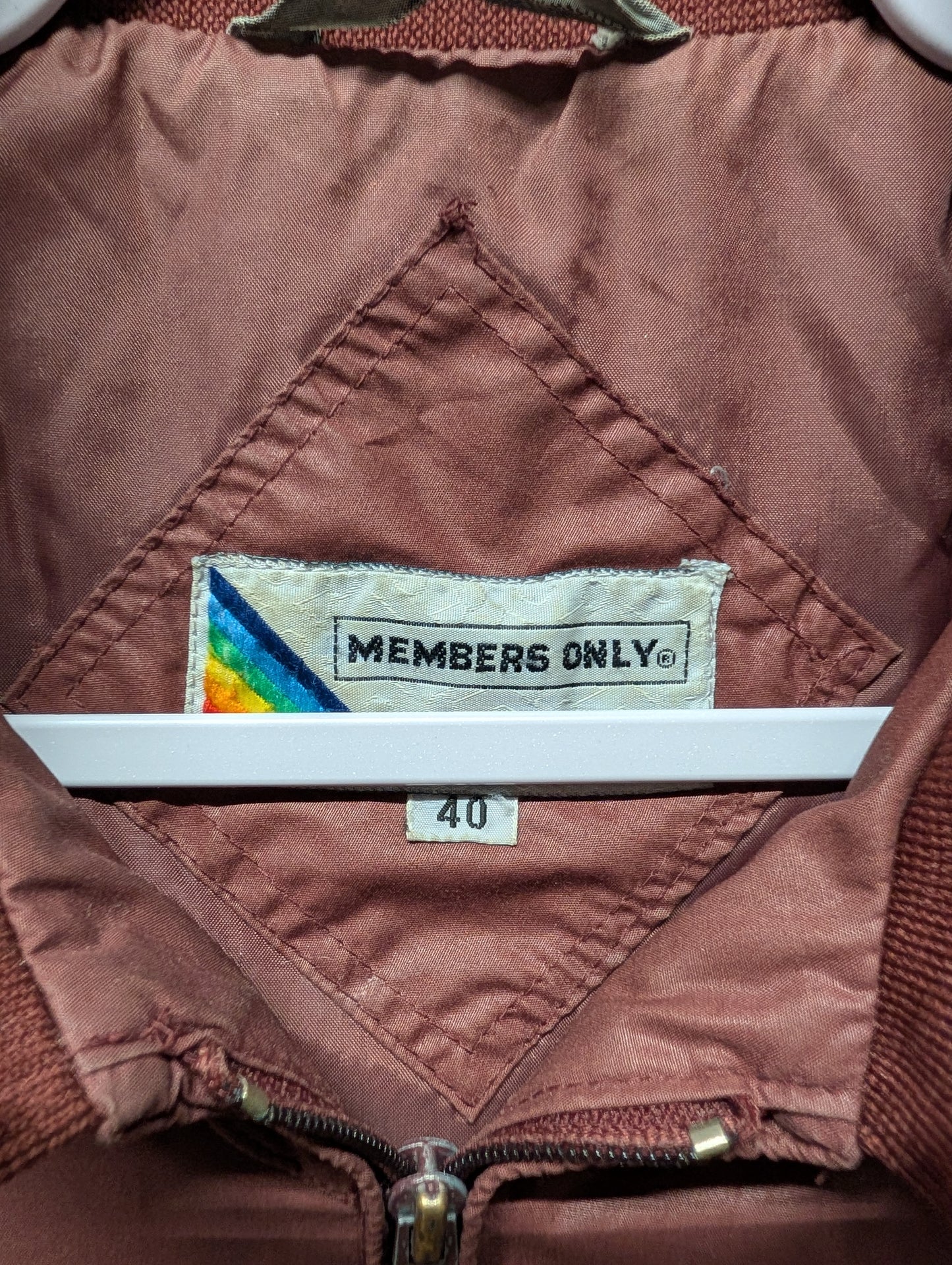 80s Members Only Maroon Full zip Jacket