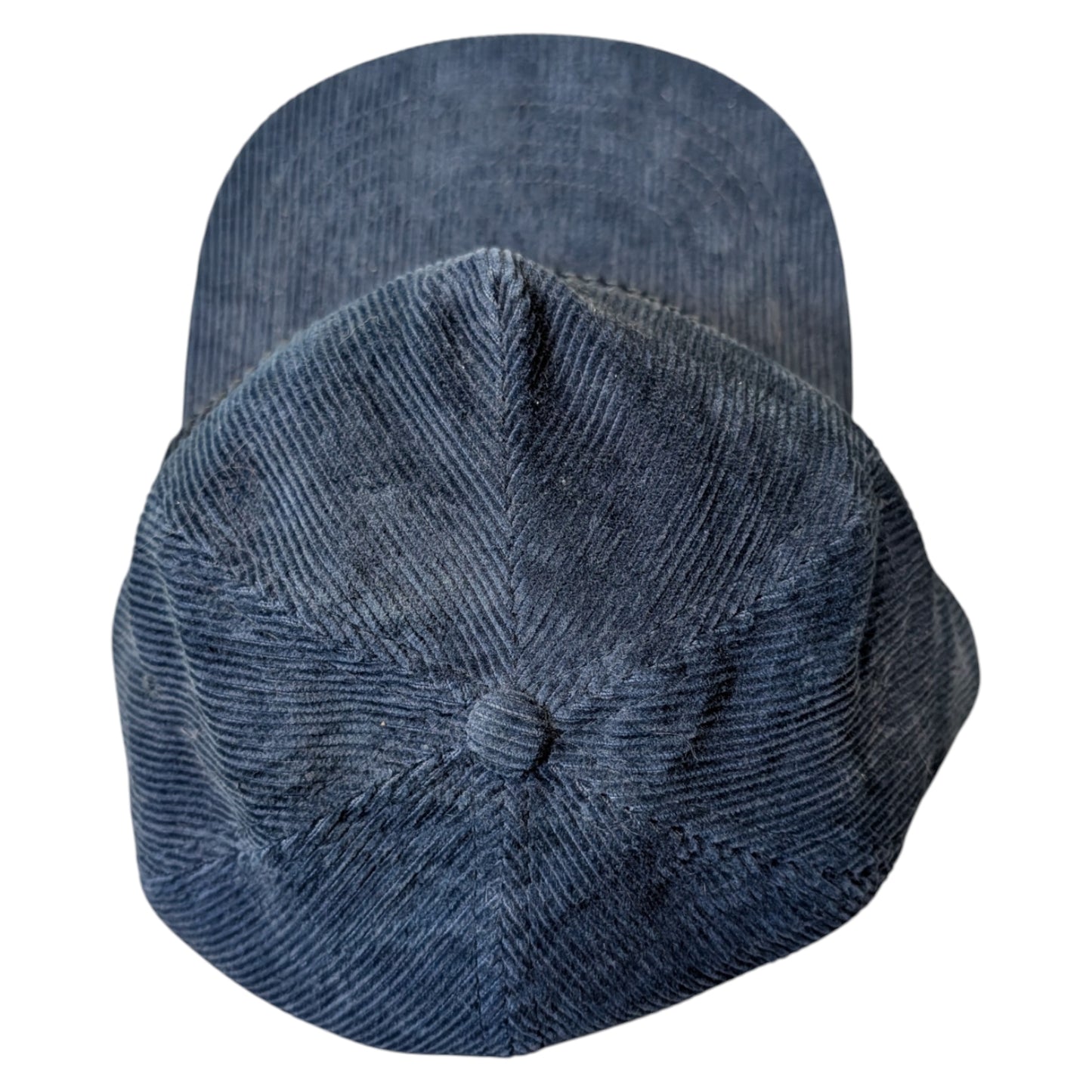 80s/90s Solid Navy Blue Corduroy Corded Snapback Hat