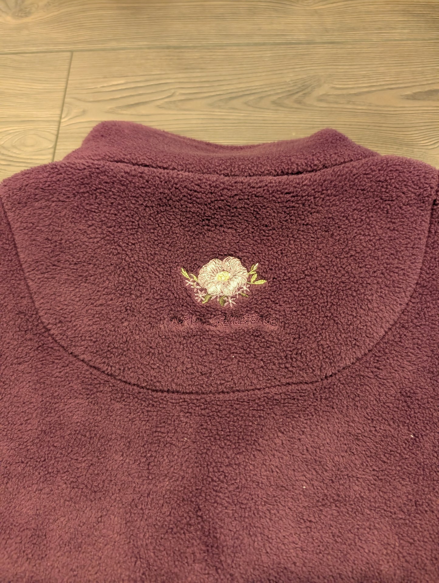 Y2K Northern Reflections Bouquet of Flower 3/4 Zip Granny Fleece
