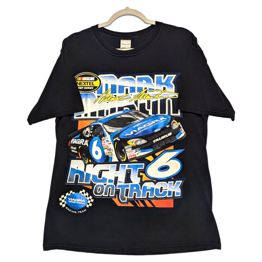 90s Mark Martin Right on Track NASCAR t shirt