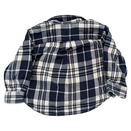 Y2K Youth Polo Ralph Lauren Button-Up Flannel Shirt with Soft Elbow Patches