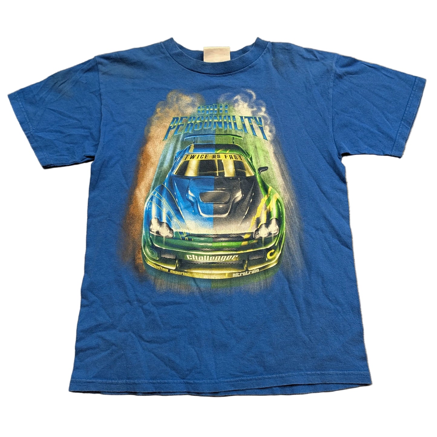 Y2K Youth Split Personality Race Car T shirt