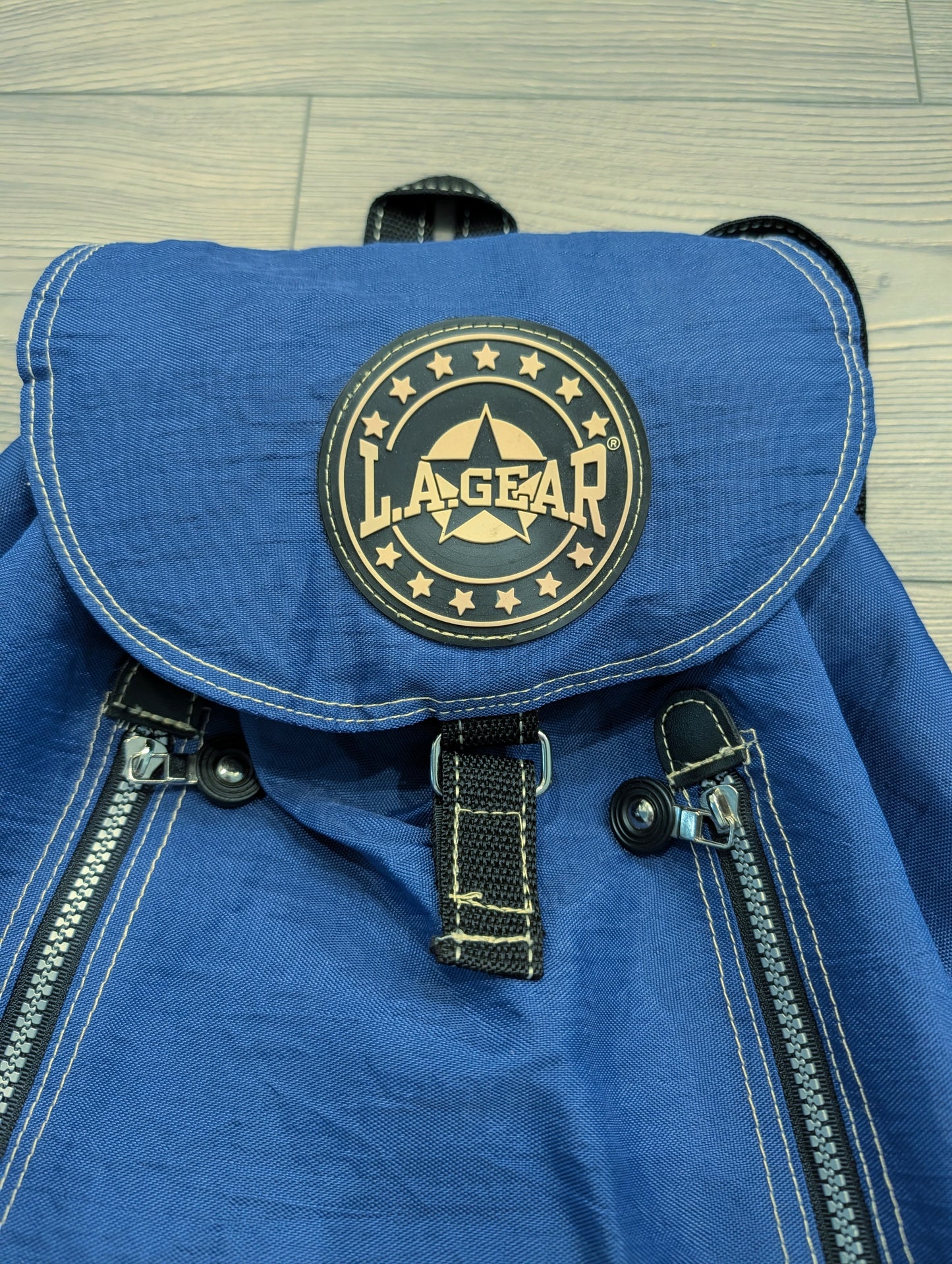 80s LA Gear Royal Blue Nylon Backpack