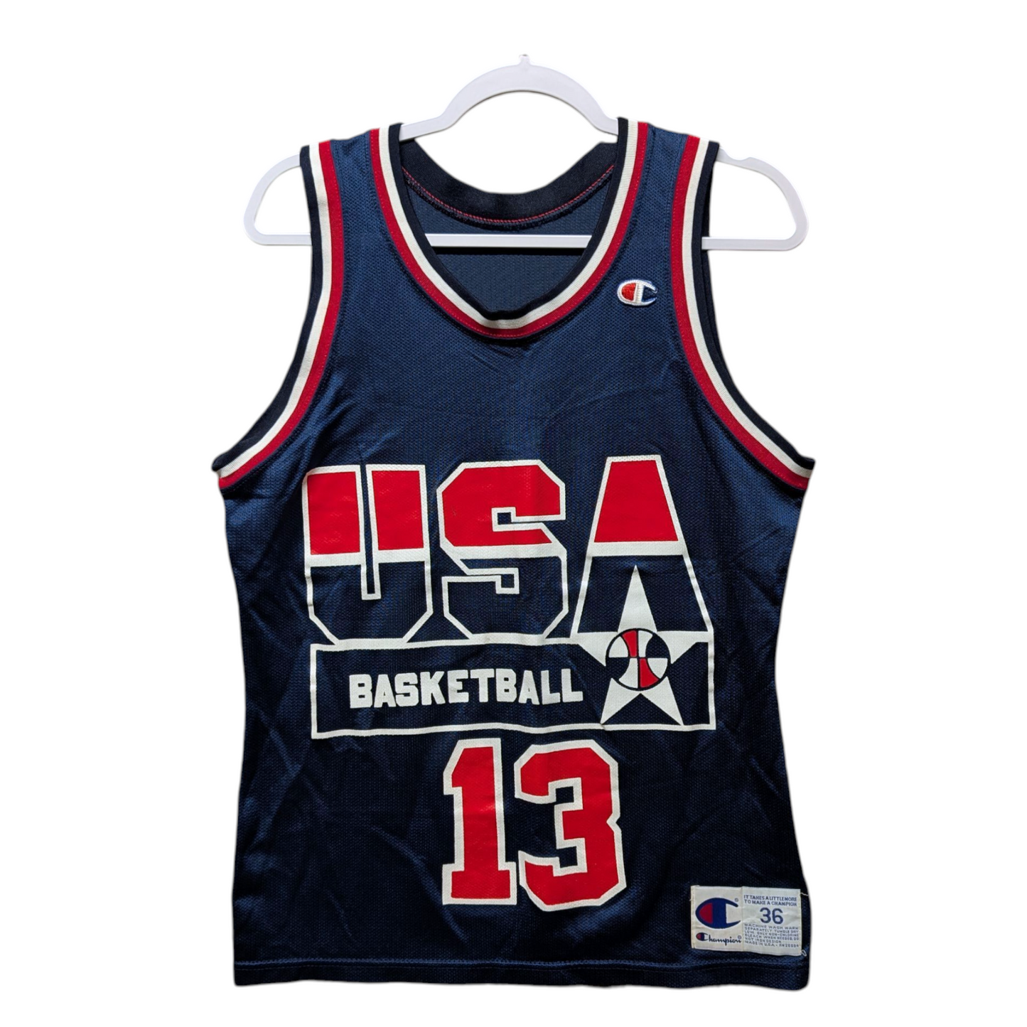 90s Shaquille O'Neil USA Olympic Basketball Champion Jersey