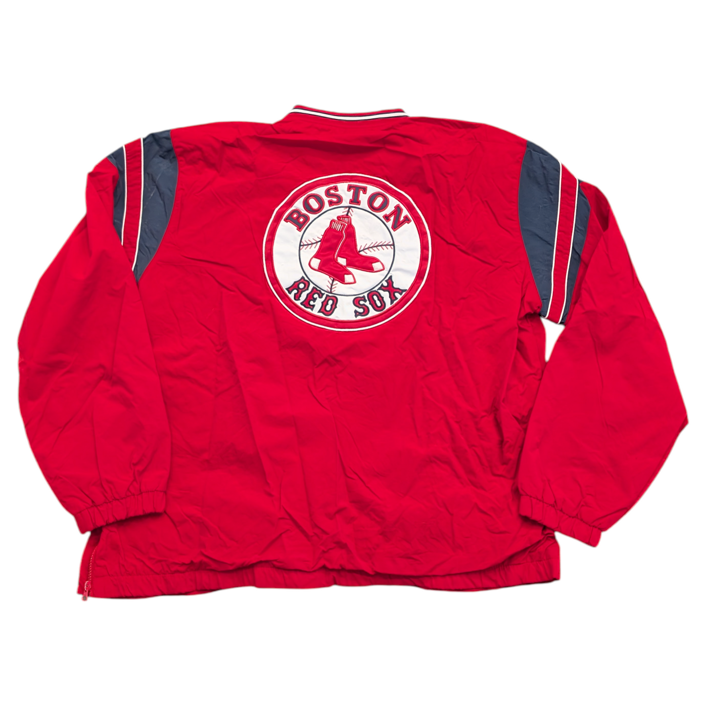 Y2K Red Sox V neck pullover windbreaker