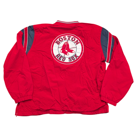 Y2K Red Sox V neck pullover windbreaker