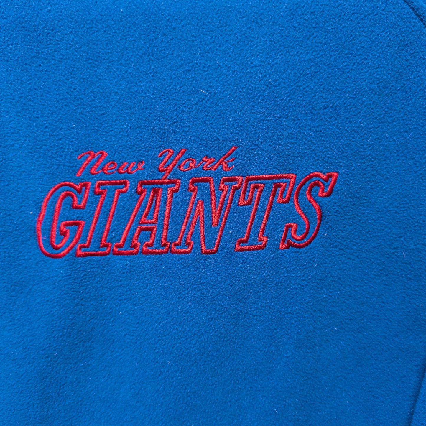 Mid 2000's NY Giants NFL Fleece Full Zip Light Weight Jacket