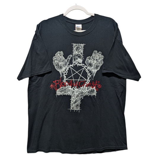 Mid 2000's Blood of Christ Tom Rojack Memorial Metal T Shirt