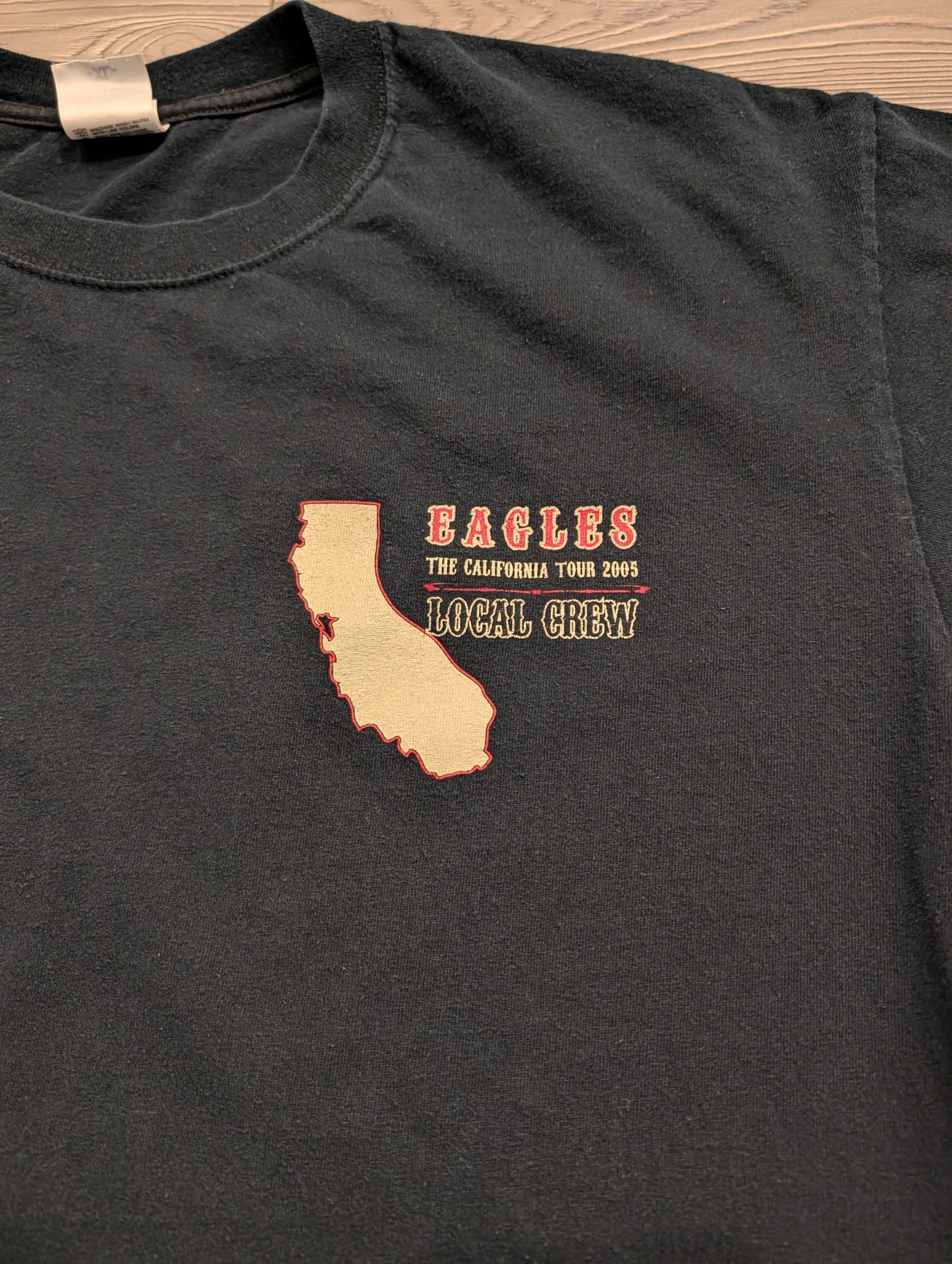 2005 Eagles The California Tour Local Crew T Shirt