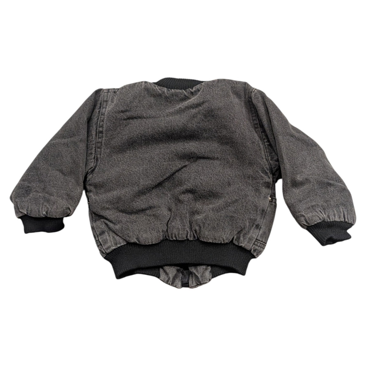 1988 Youth Stone Washed Black Denim Bomber Jacket