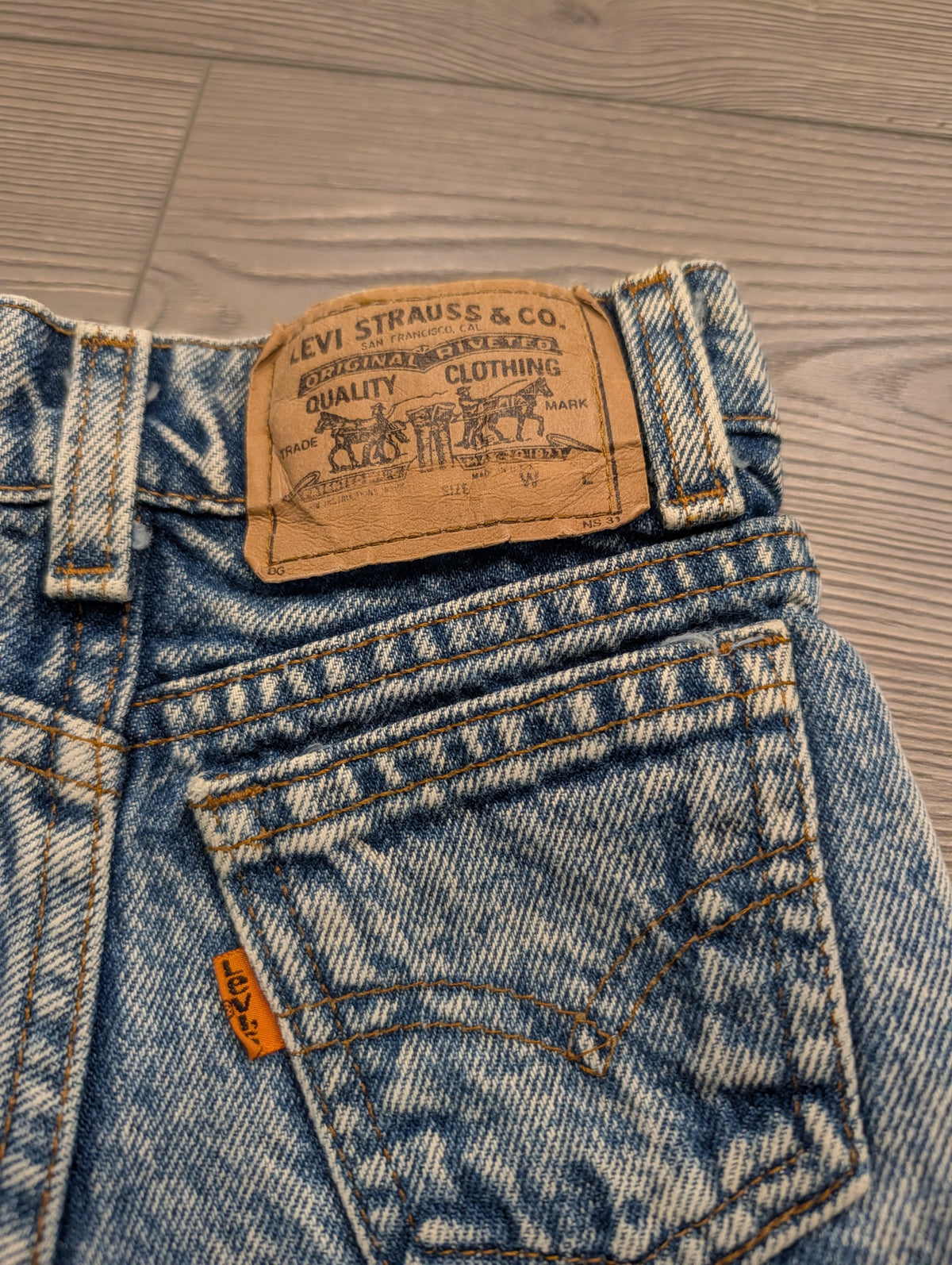 80s Youth Levis Acid Washed Jean Shorts