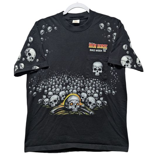 1995 Iron Horse Saloon Bike Week AOP Pocket T shirt