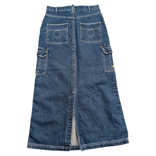 1999 Women's  Long Denim Tweety Bird Cargo Style Skirt