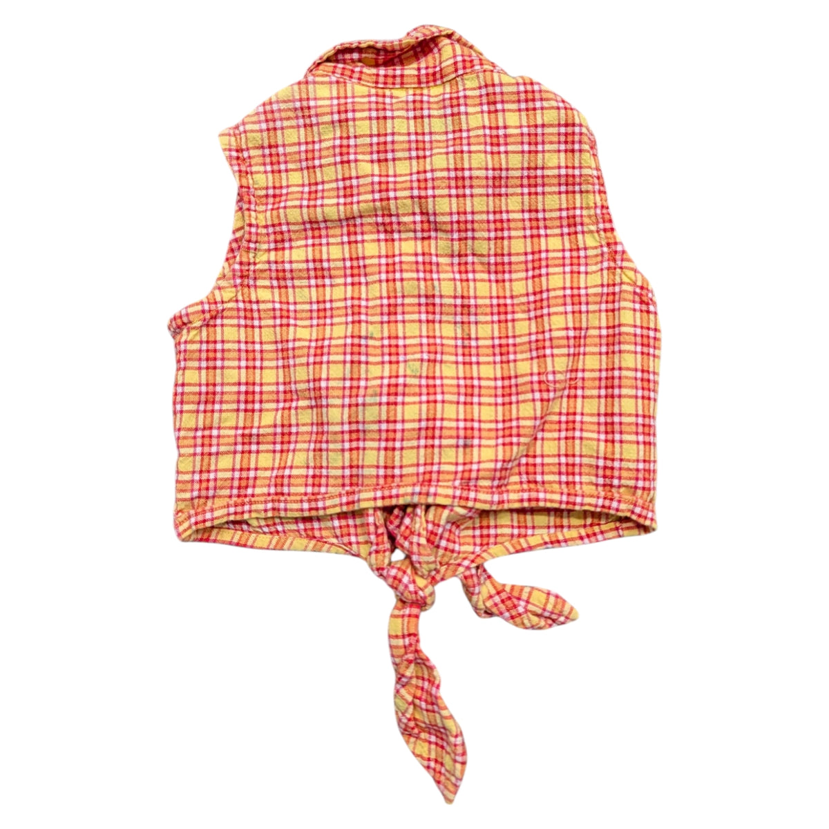Y2K Youth Plaid Daisy Duke Style Tied Shirt
