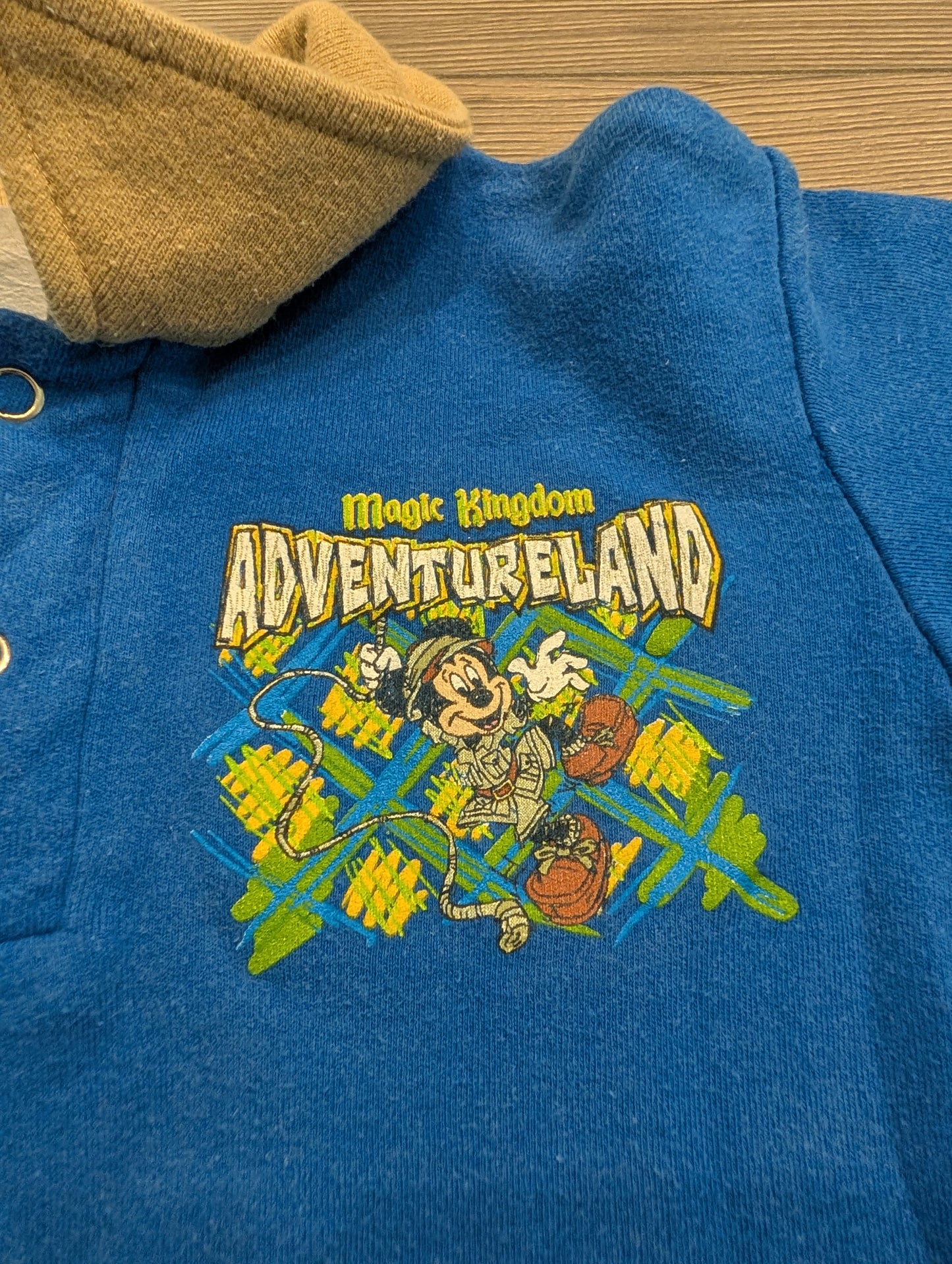 80's/90's Youth Disney Adventureland Magic Kingdom One Piece Short Sleeve and Shorts