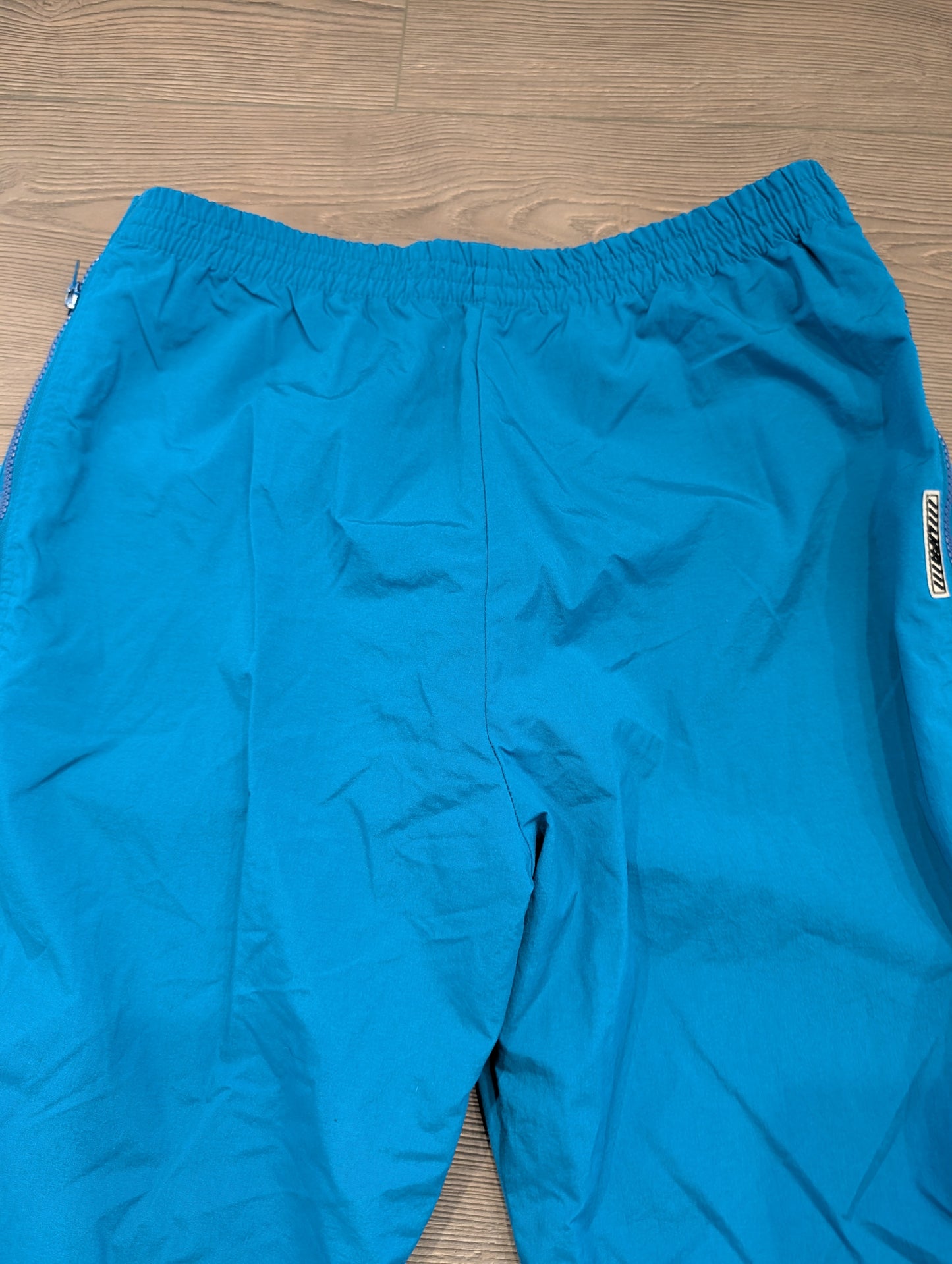 90's/Y2K Blue Nylon Warm Up pants
