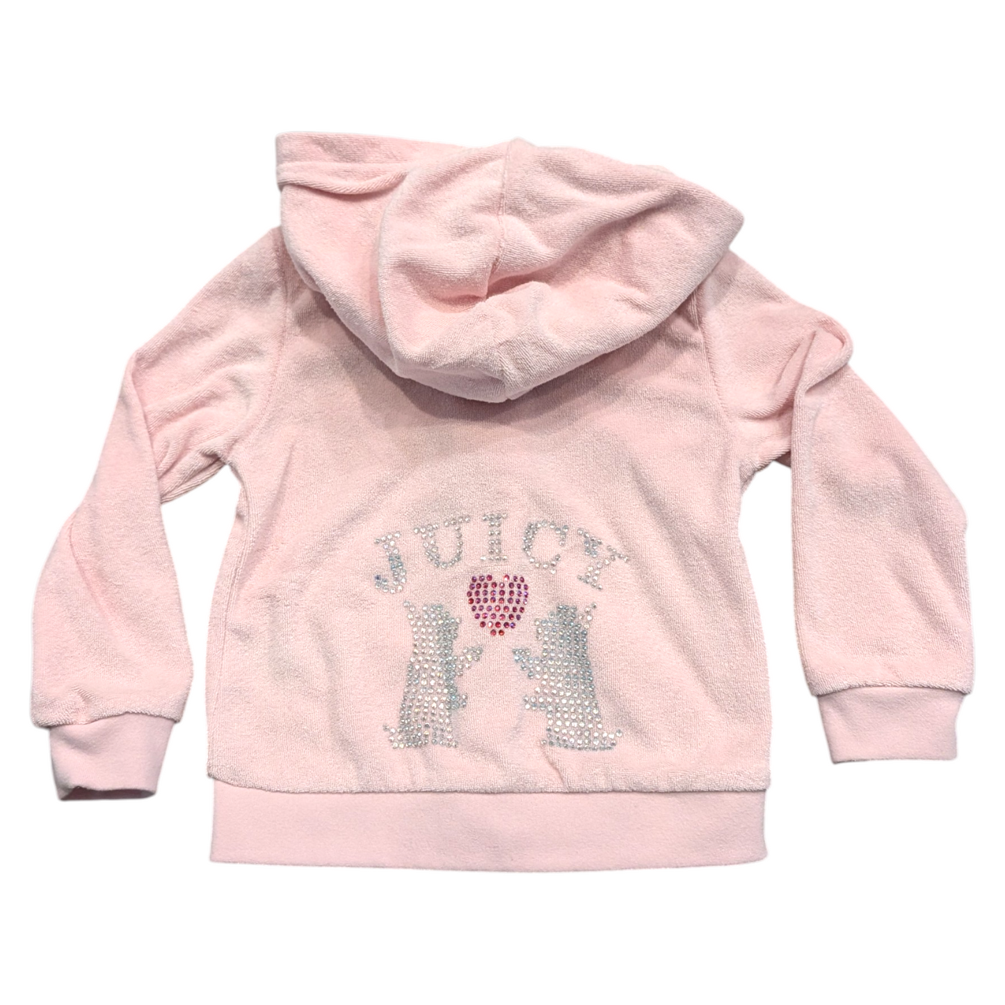 Modern Youth Juicy Couture Pink Girlie Sparkly Zip Up Hoodie