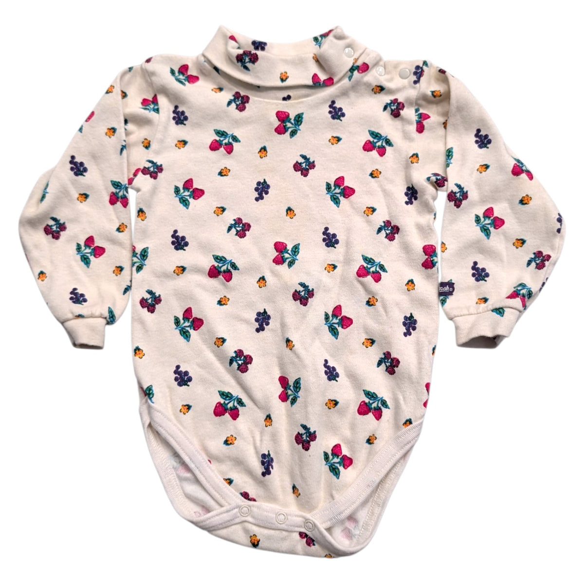 90s Youth Baby B'Gosh Turtle Neck with AOP Fruit One-piece