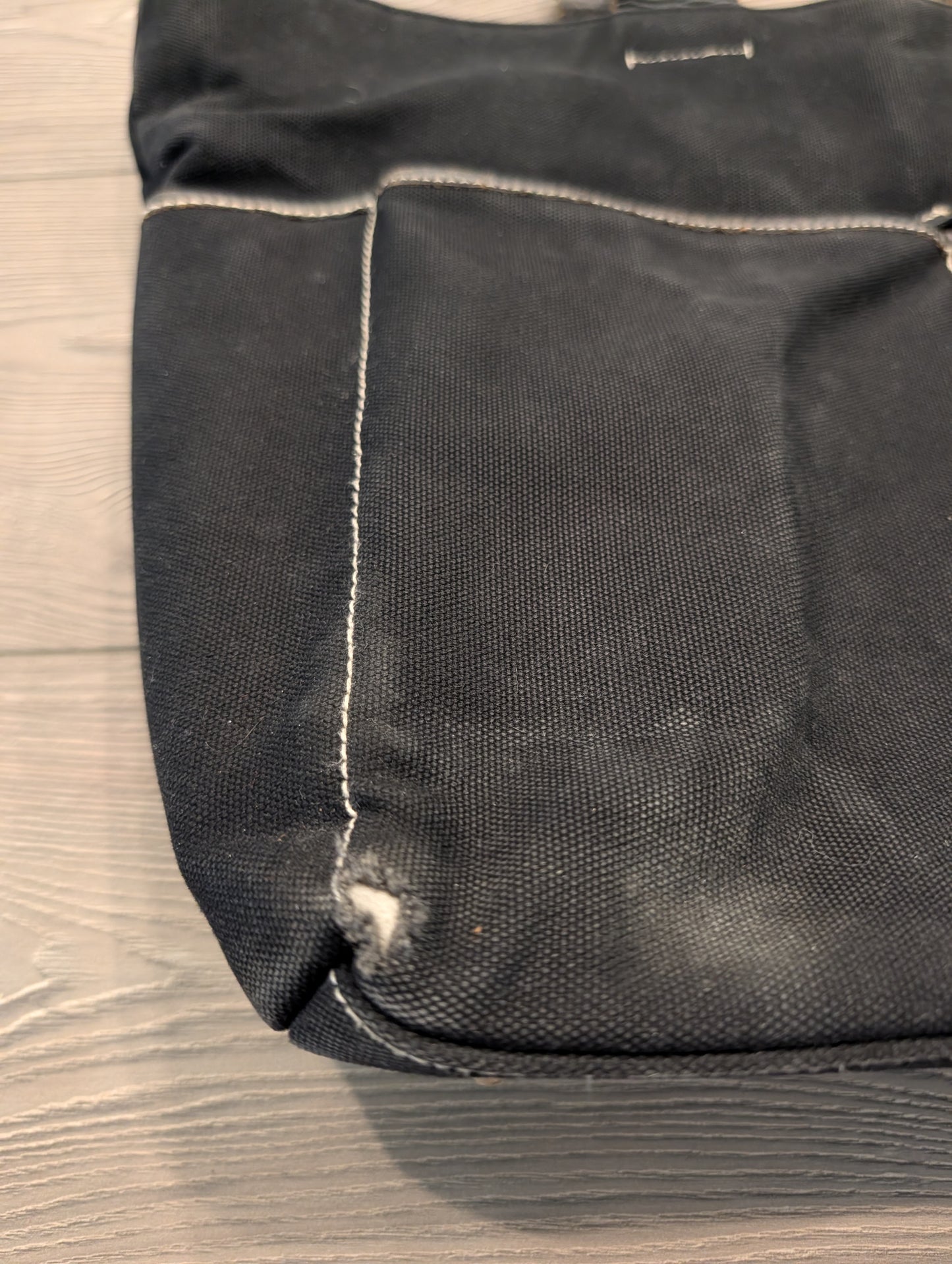 Y2K Gap Leather Strap Canvas Tote Bag