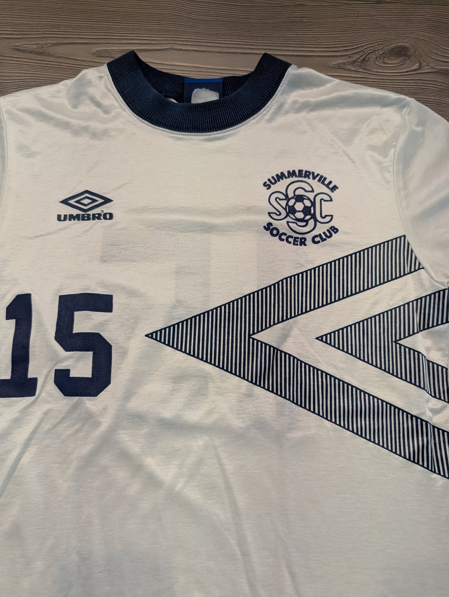 80's/90's Umbro Lined Patterened Summerville Soccer Club Jersey