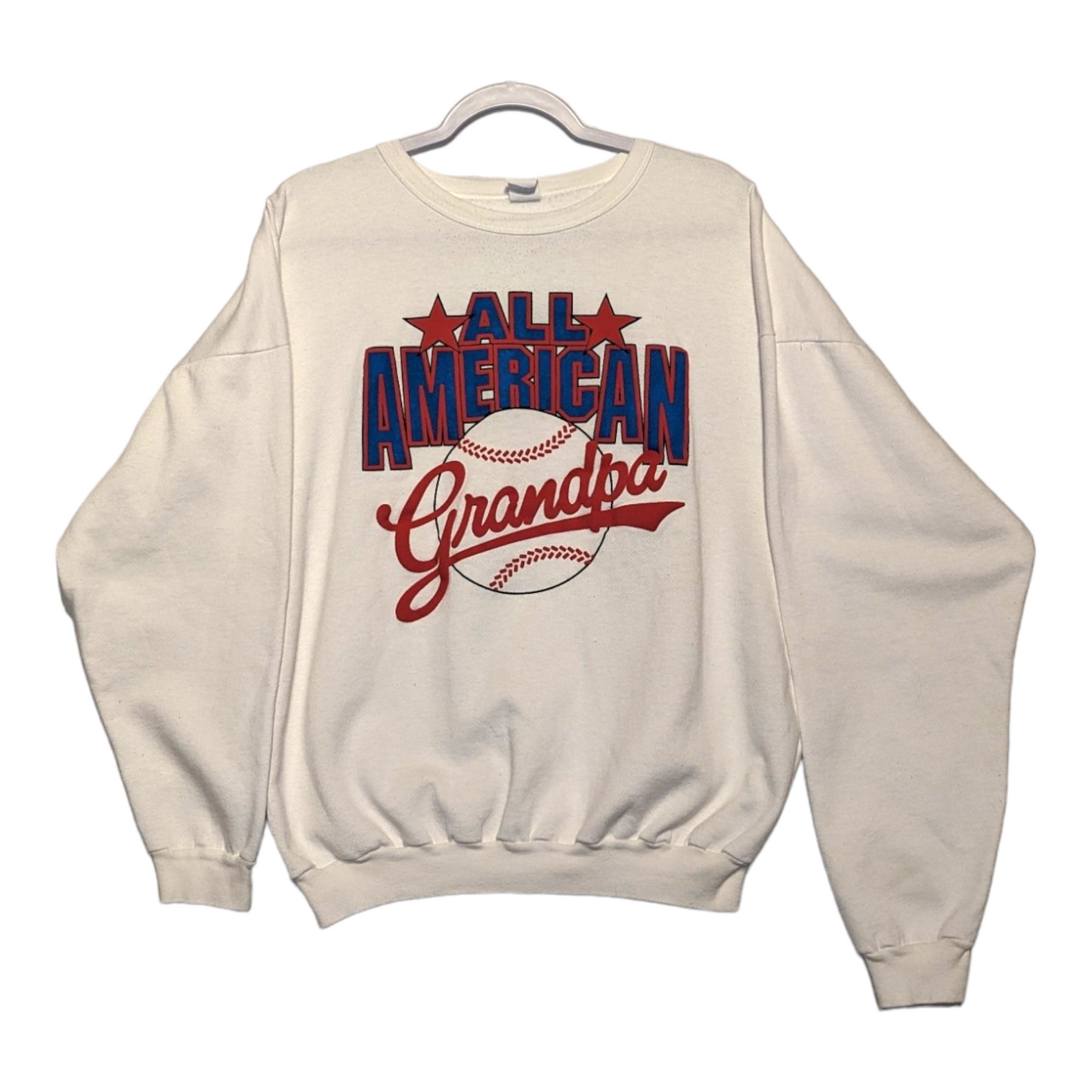 80s / 90s All American Grandpa Baseball Crewneck Sweatshirt