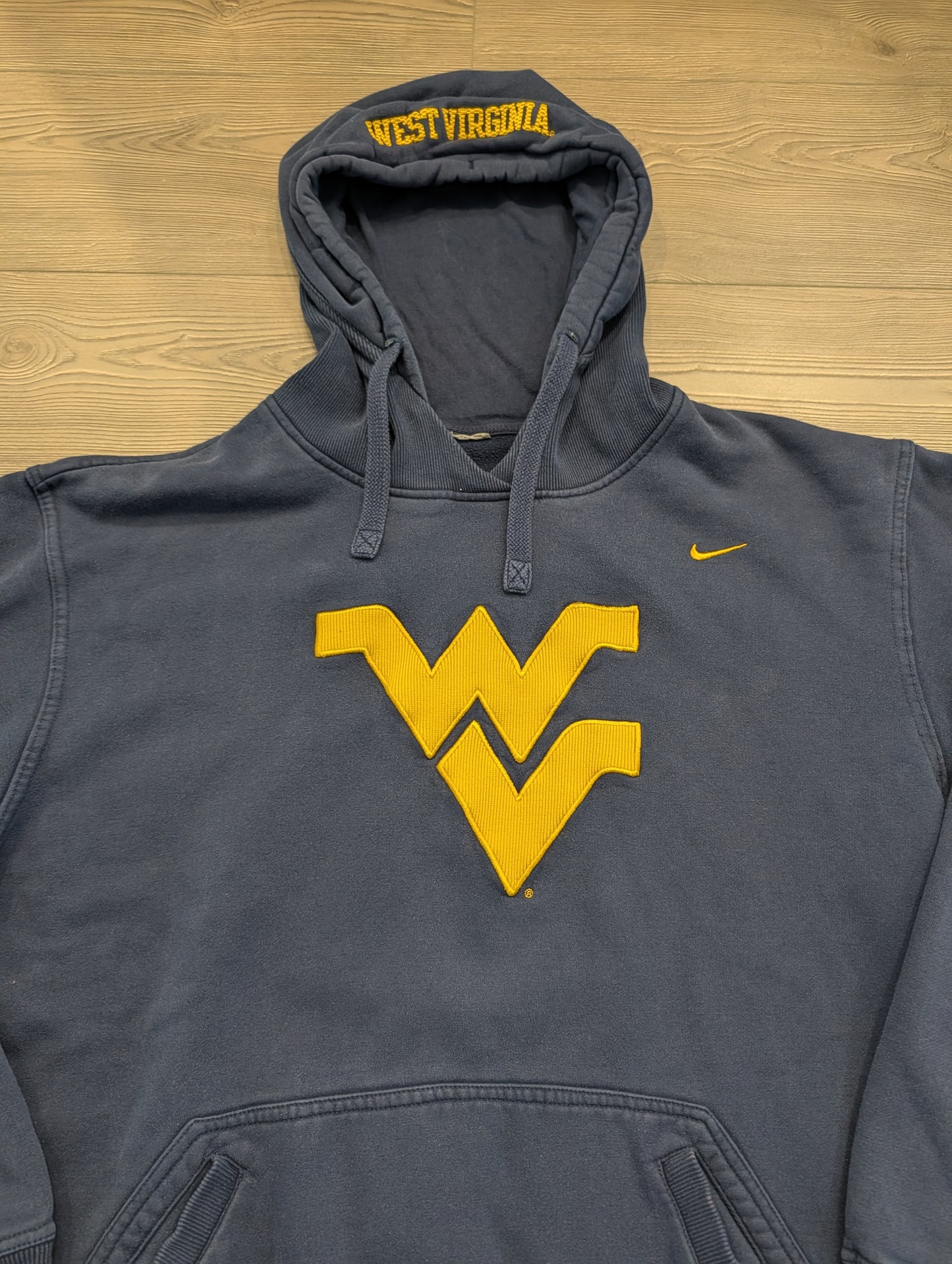 Y2k Nike Swoosh West Virginia University Hooded Sweatshirt