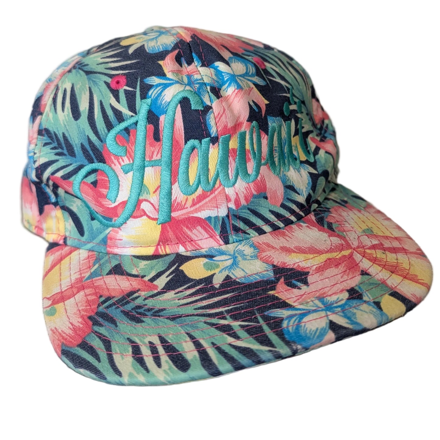 Y2K Floral Print Hawaii Snapback Hat