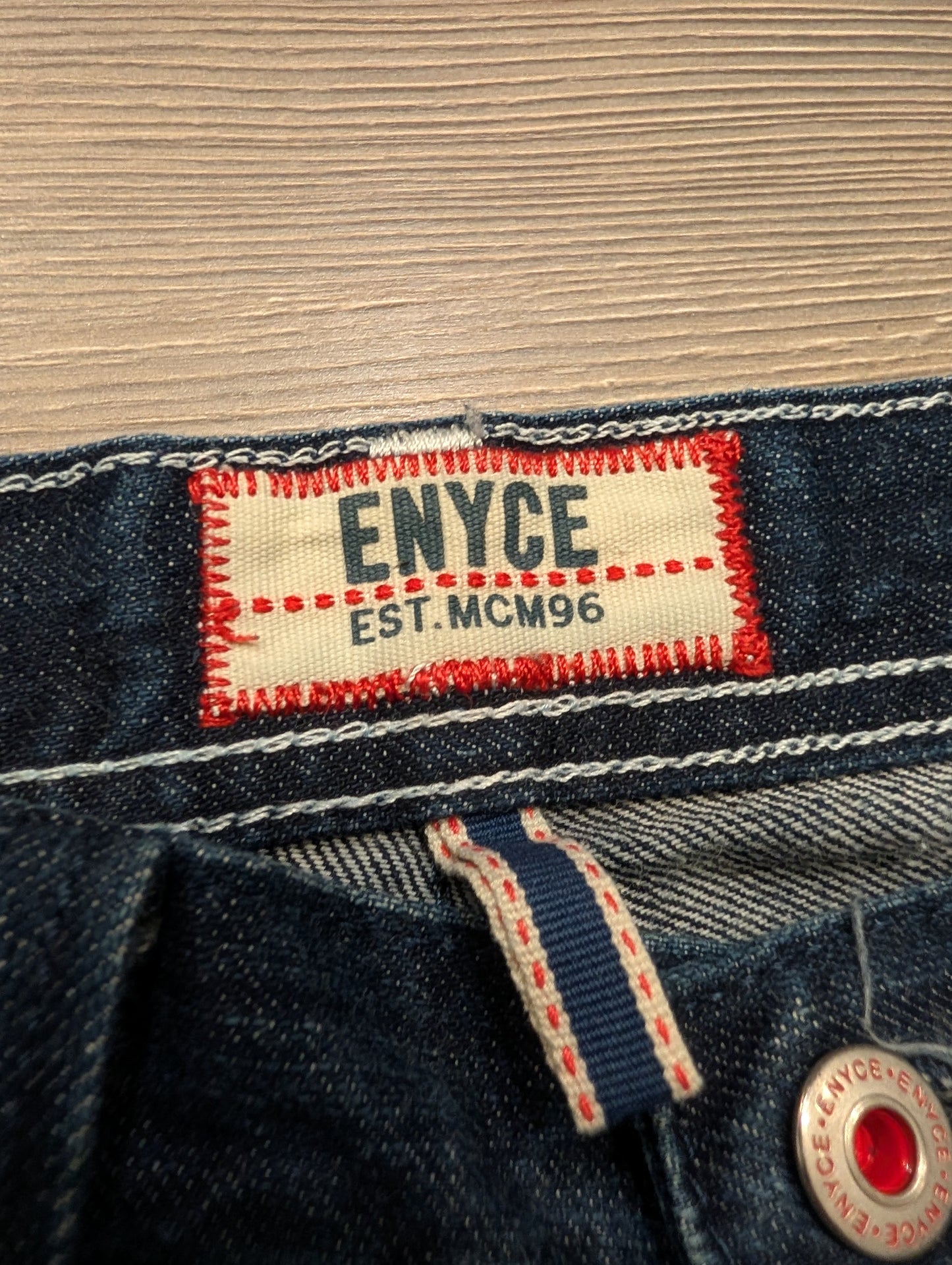 Y2k Enyce Relaxed Straight Leg Denim Embroidered Retro Jeans