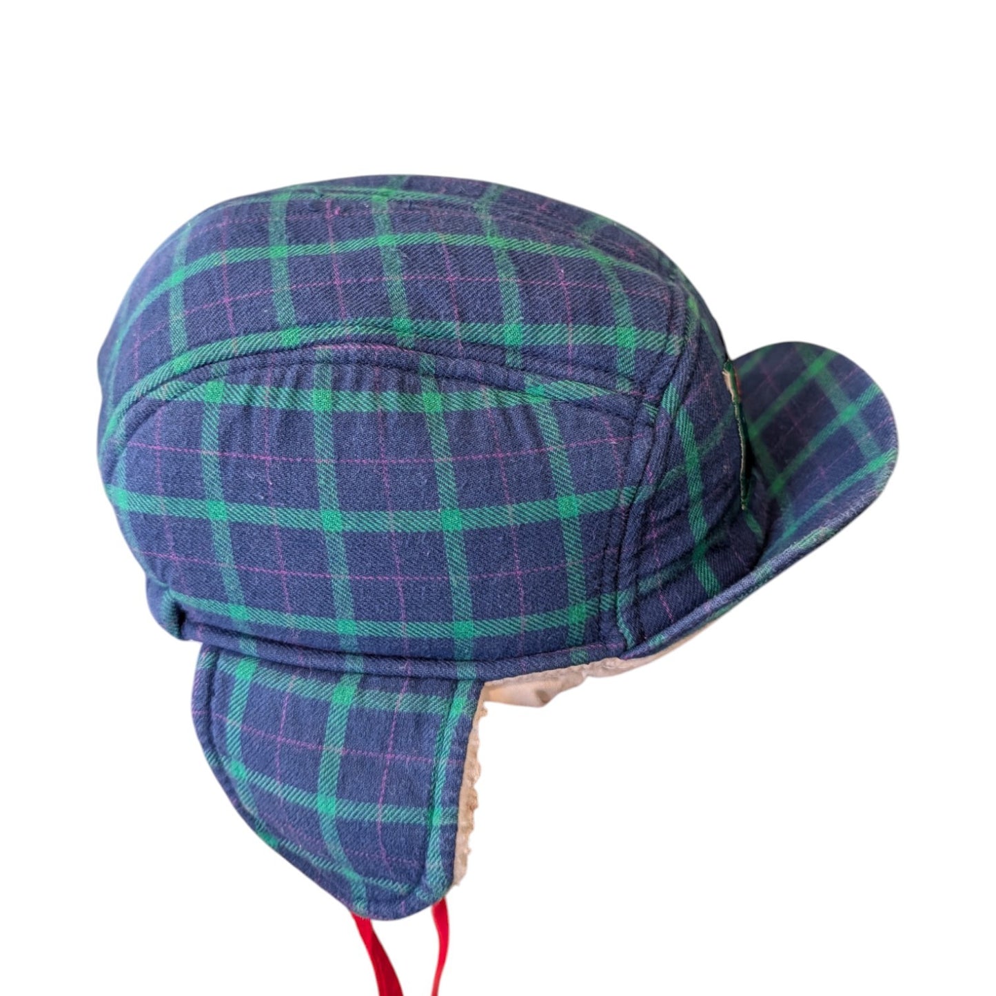 90s Youth Gymboree Plaid Winter Hat with Earflaps