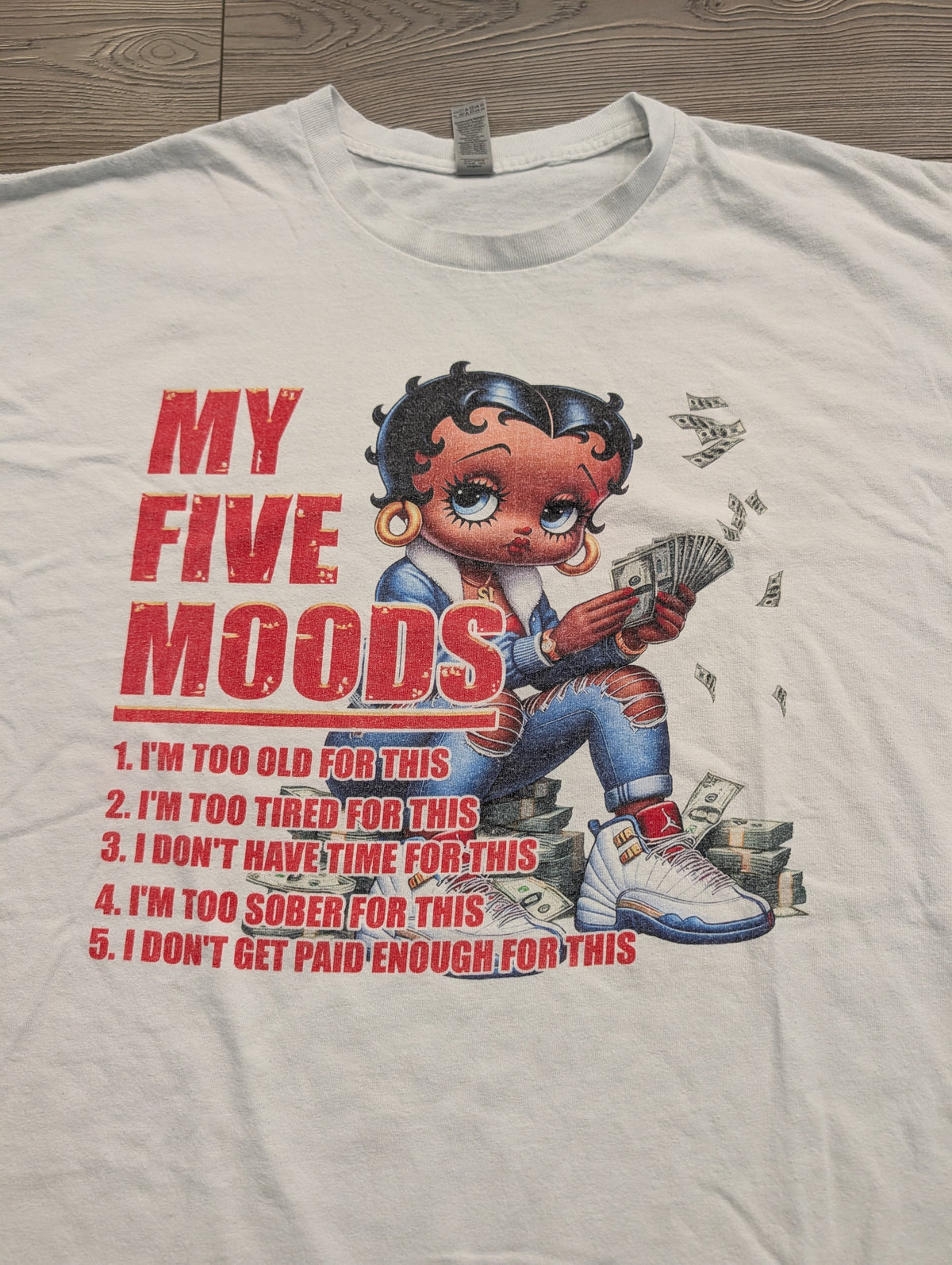 Betty Boop My Five Moods Streetwear T-shirt