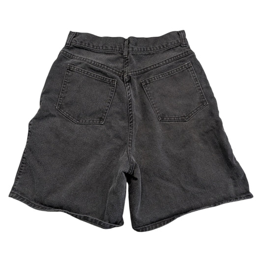 90s Black Denim High-waisted Jean Shorts