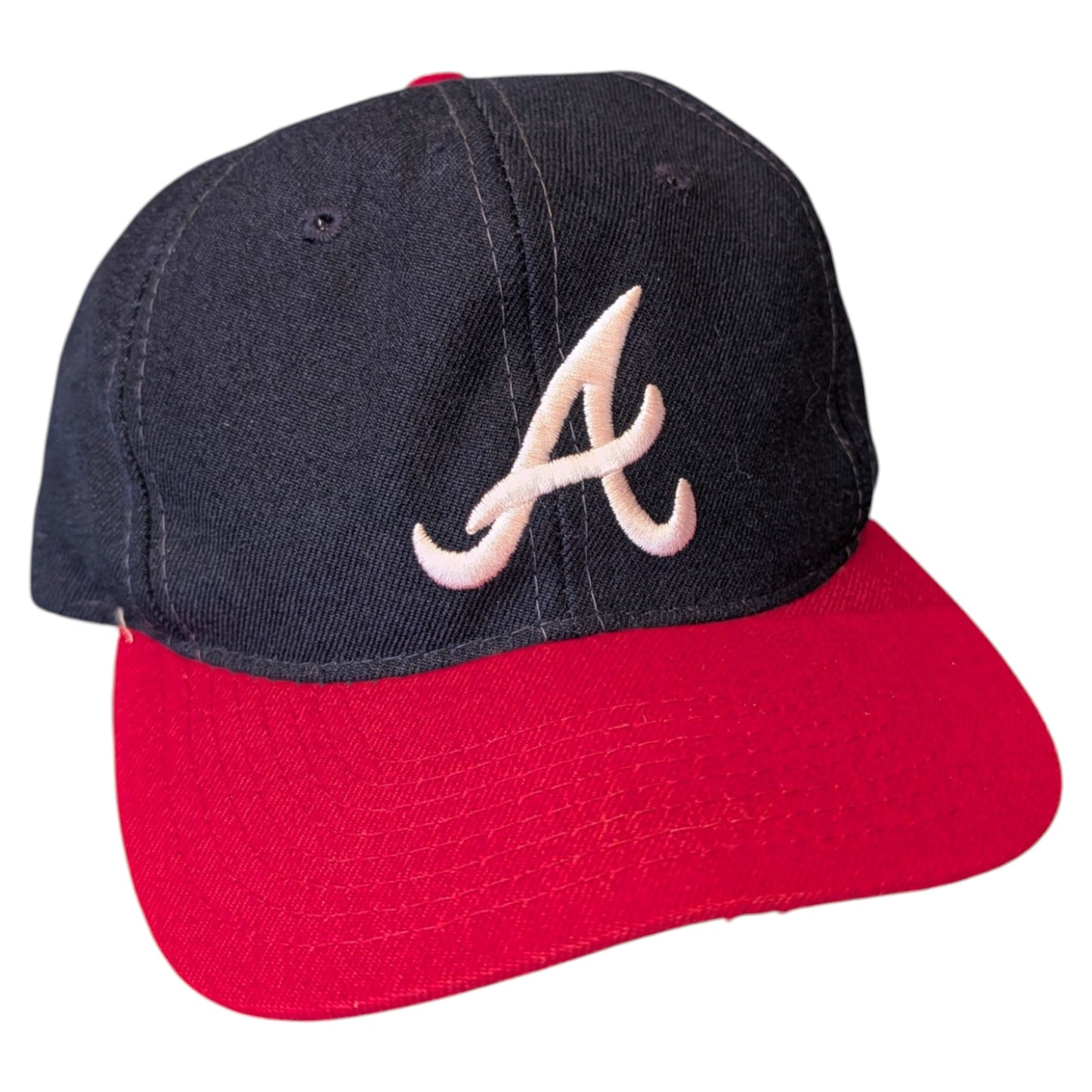 90s Atlanta Braves Sports Specialties Plain Logo Wool Snapback Hat