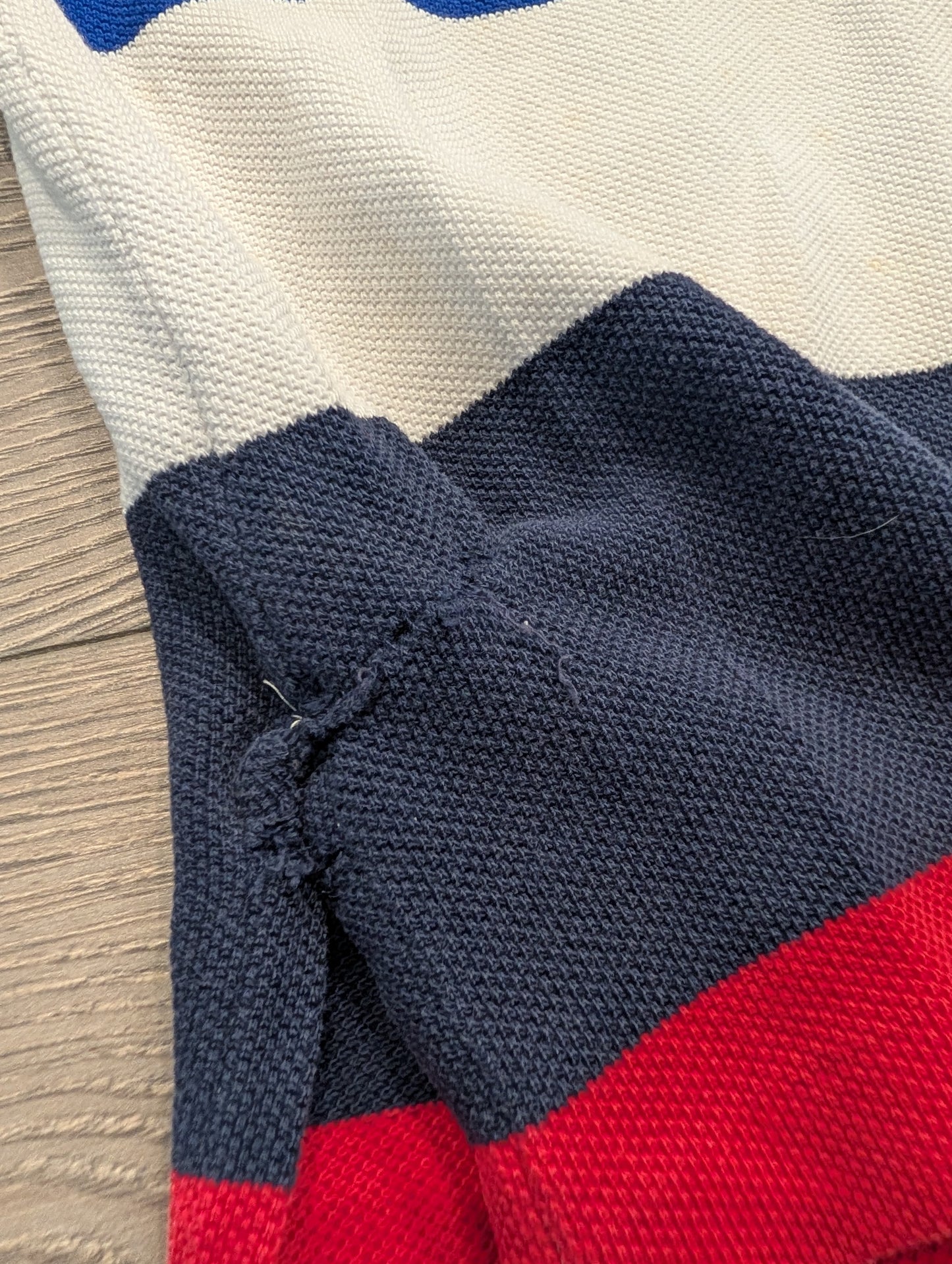 90s Red White and Blue Striped Ralph Lauren Polo Shirt