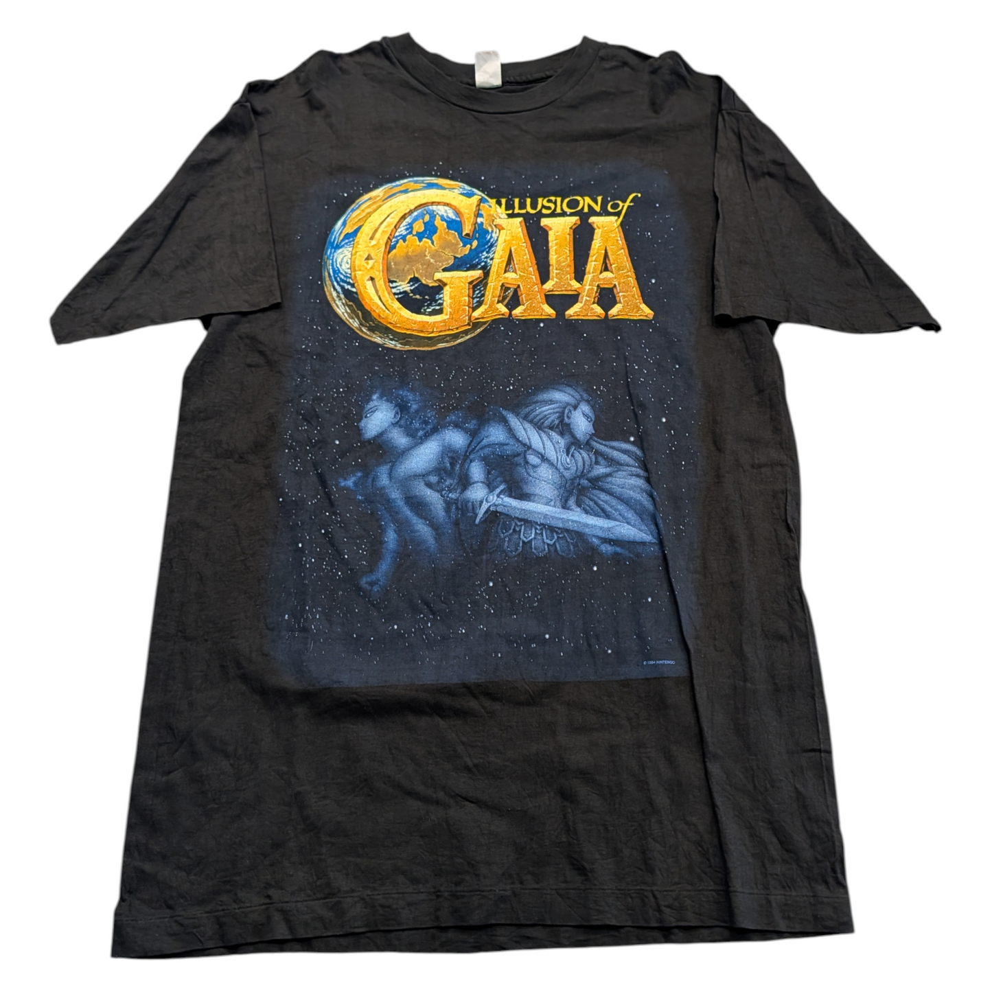 1994 Illusion of Gaia Nintendo T shirt *DRY ROT*
