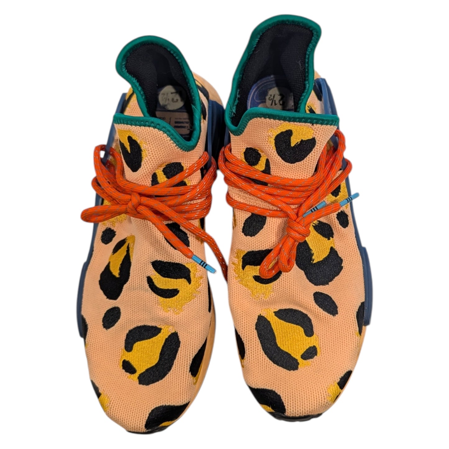 2022 Adidas NMD Hu Pharrell Animal Print Amber Sneakers