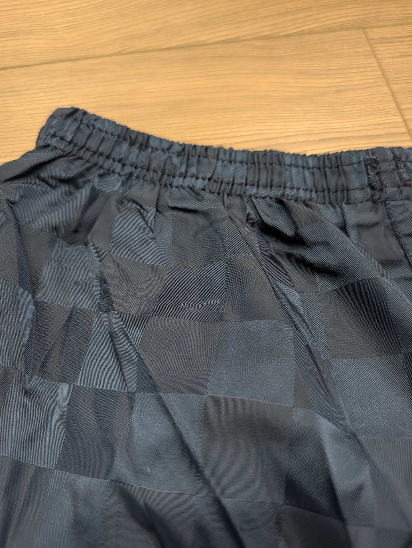 90s Blue Checkered Nylon Athletic Shorts