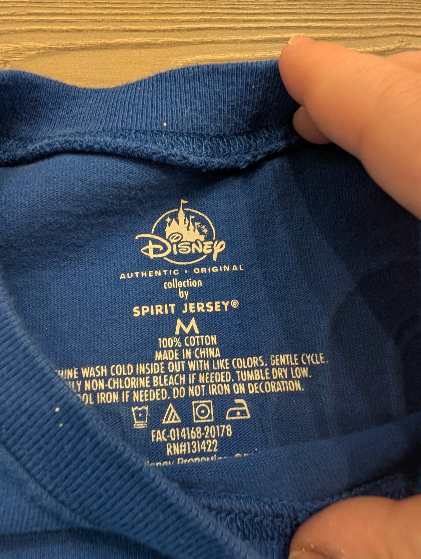 Walt Disney World Blue Sparkle Spirit Jersey Long Sleeve T shirt