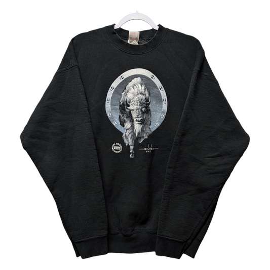 1995 Wild Buffalo Native American Design Crewneck Sweatshirt