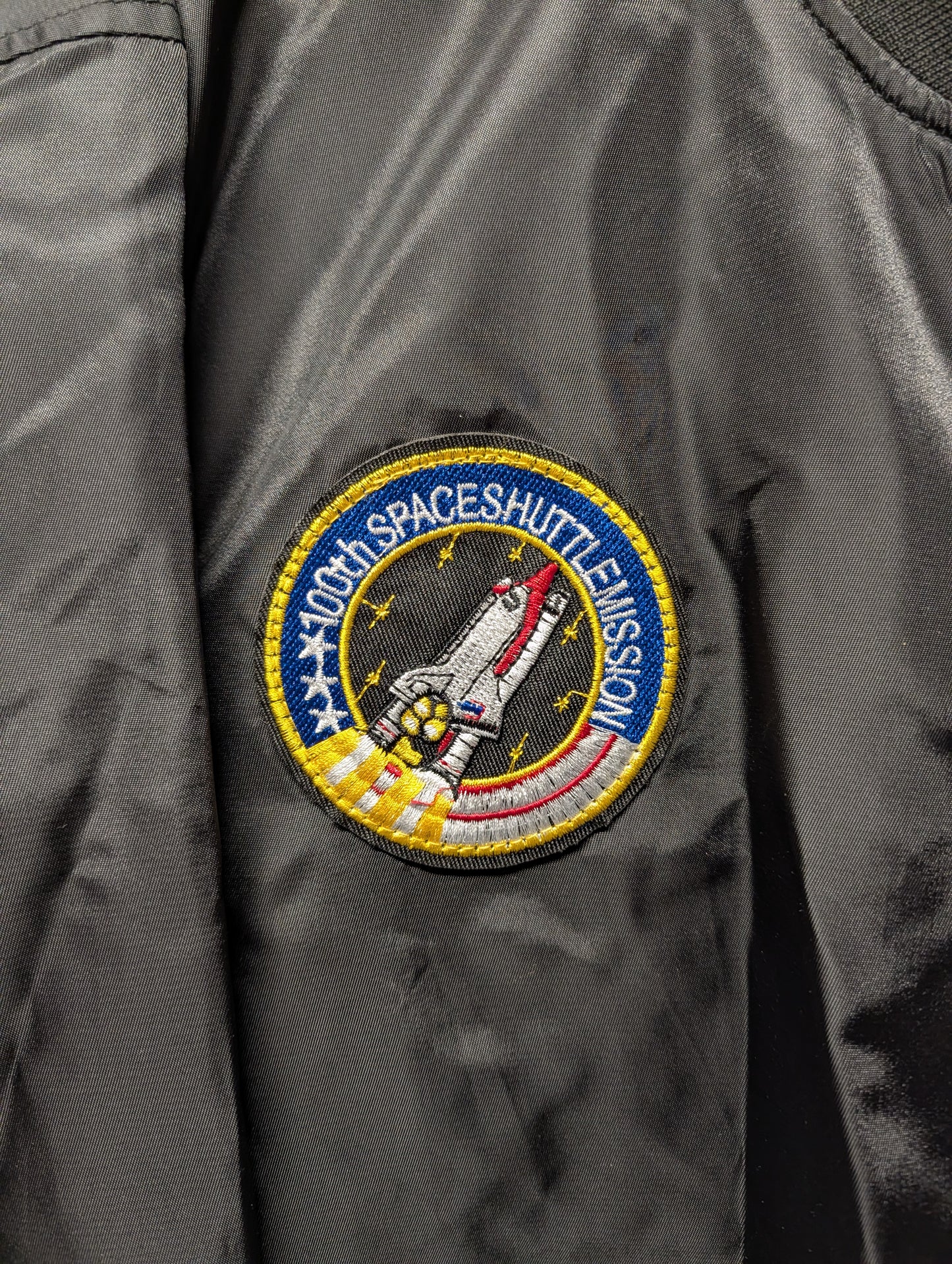 Modern NASA 100th Space Shuttle Mission Military Bomber Jacket