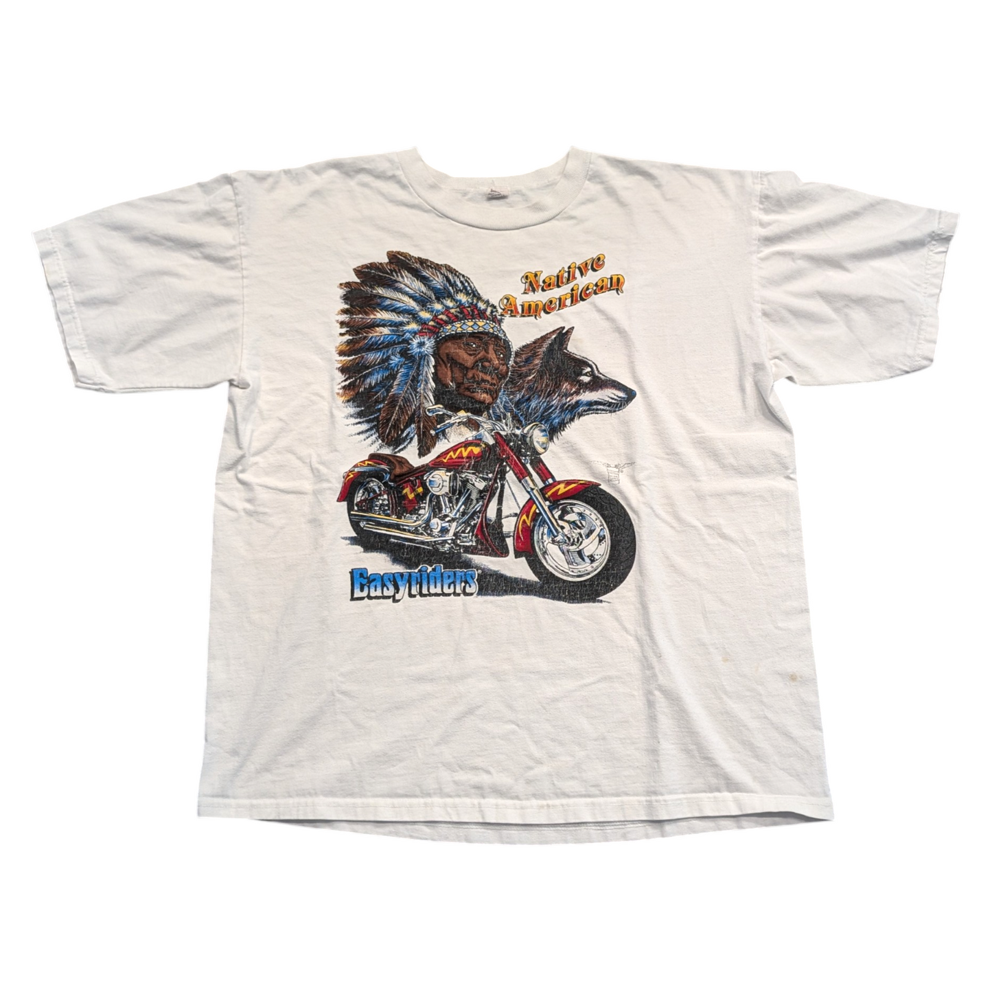 90s Native American Easyriders Biker T shirt