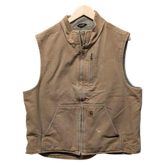 90s / Y2K Brown Sherpa Lined Carhartt Vest