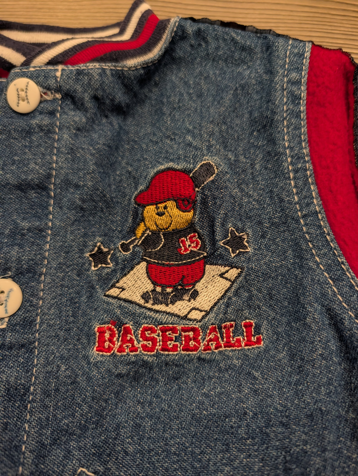 90s Youth Mini Team Denim Varsity Baby Jacket