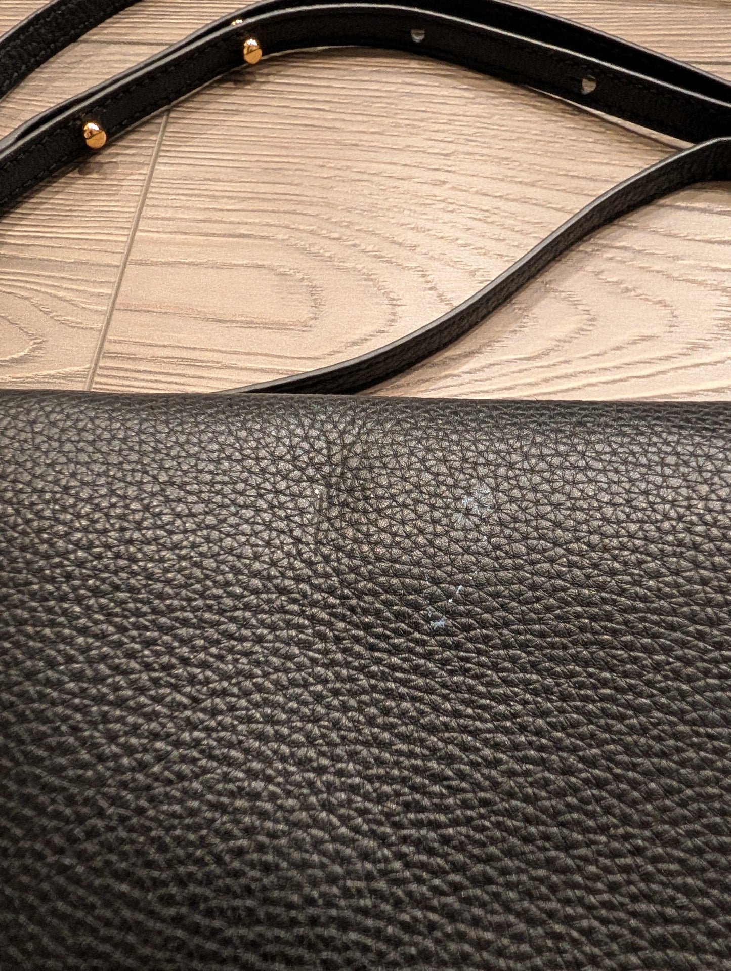 Marc Jacobs New York Black Leather Wallet Cross Body Bag