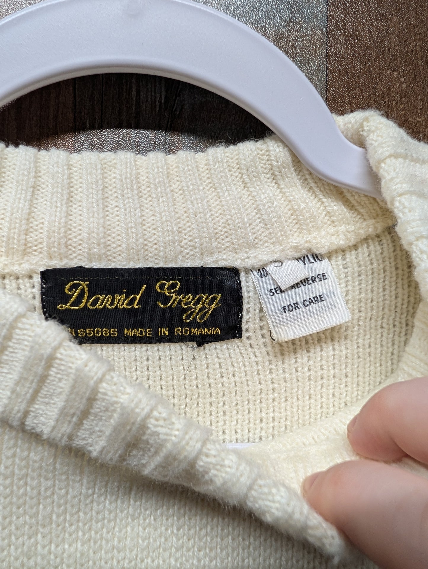 80s / 90s David Gregg Knit Snowflake Sweater