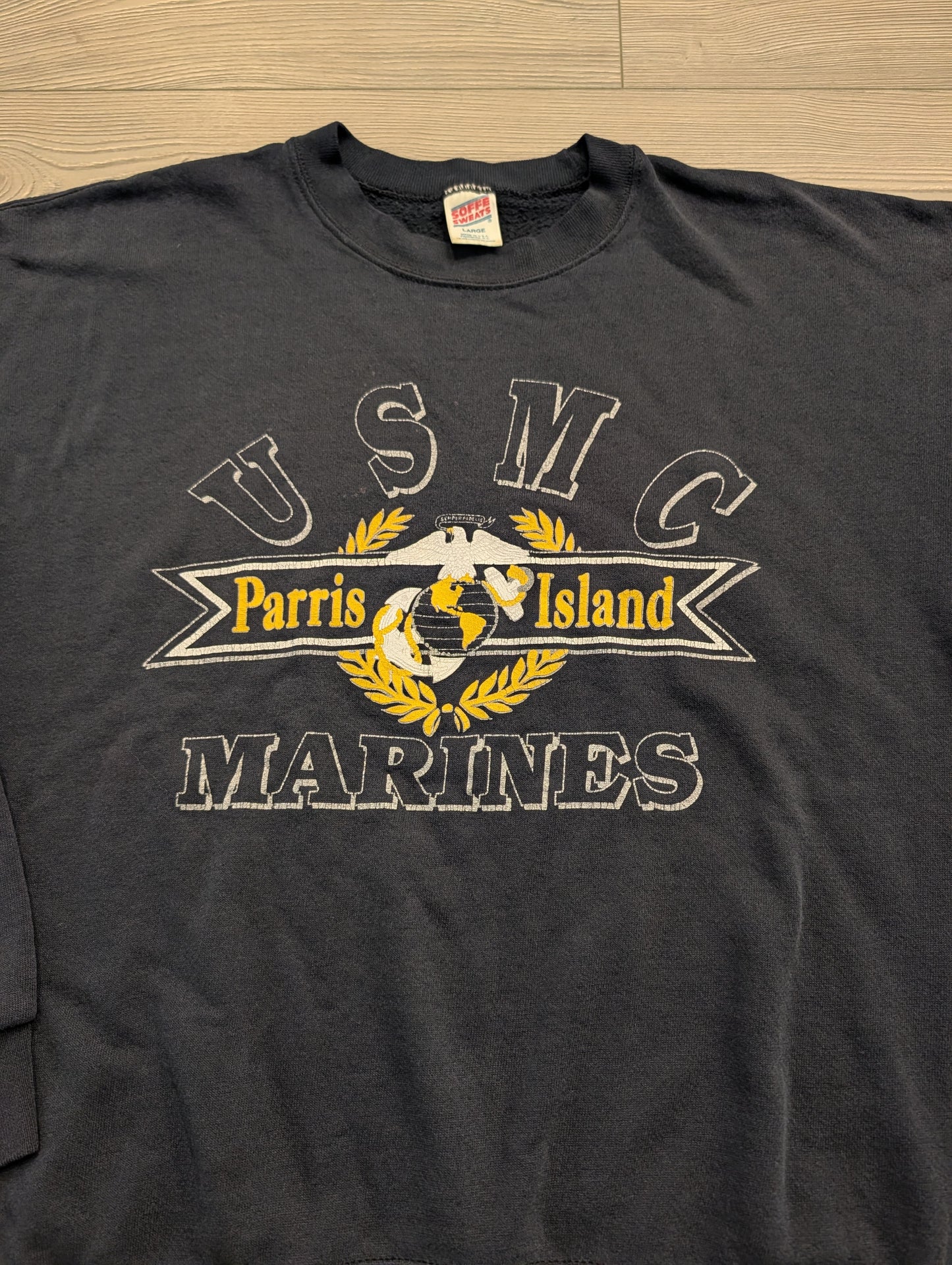 80s USMC Paris Island Marines Sweatshirt
