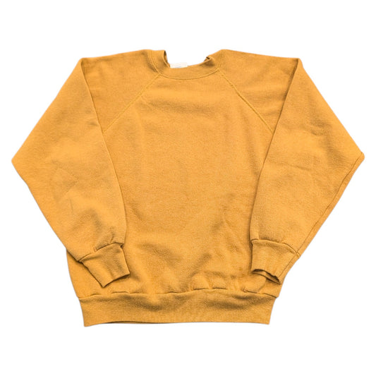 80s Tultex Basic Solid Mustard Yellow Crewneck Sweatshirt