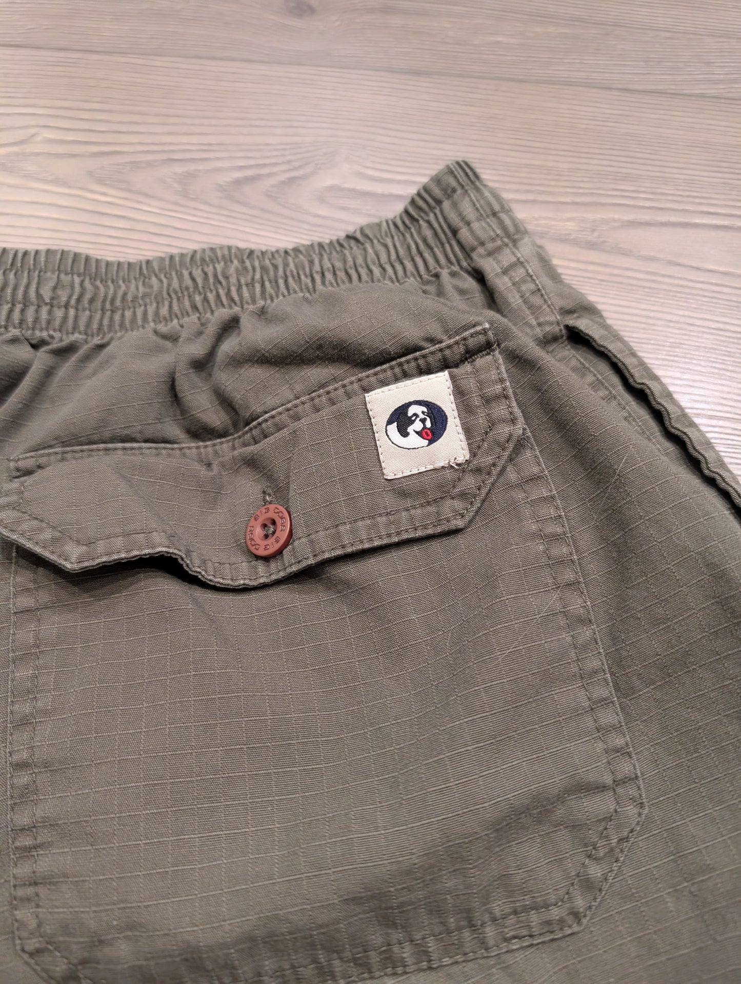 Modern Big Dogs Green Cargo Shorts