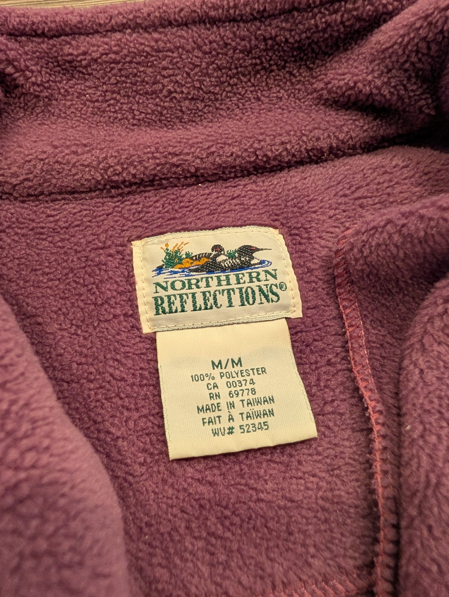 Y2K Northern Reflections Bouquet of Flower 3/4 Zip Granny Fleece